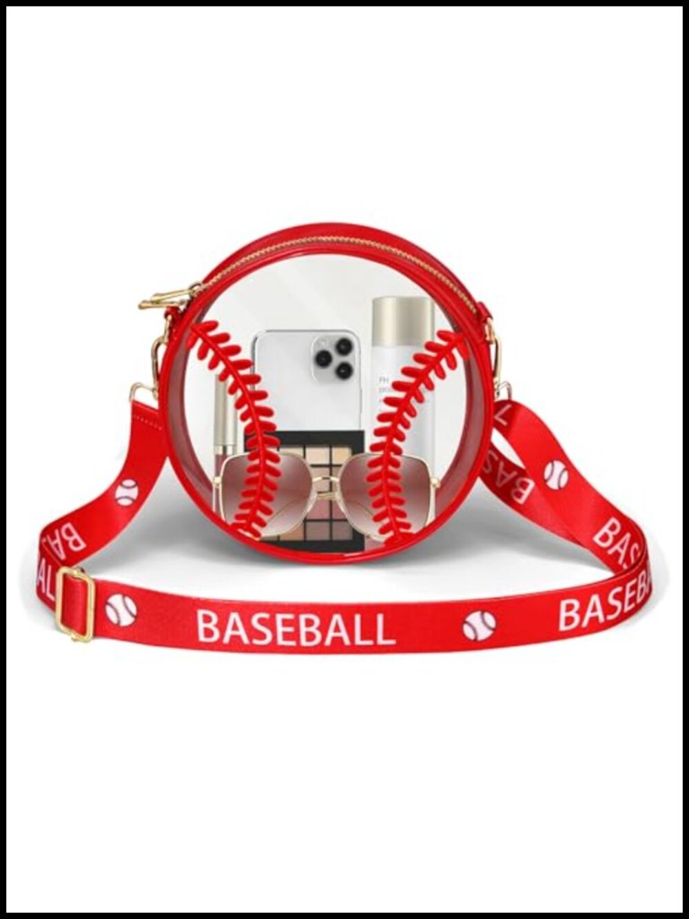 Clear Baseball Crossbody Purse Stadium Approved Game Day Bag